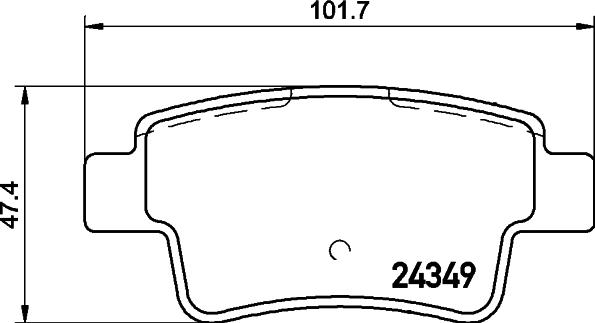 Pagid T1604 - Brake Pad Set, disc brake autospares.lv