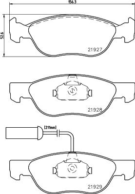 Pagid T1095 - Brake Pad Set, disc brake autospares.lv