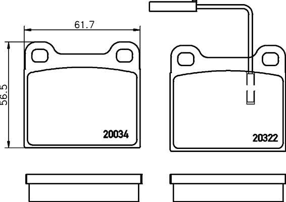 Pagid T1060 - Brake Pad Set, disc brake autospares.lv