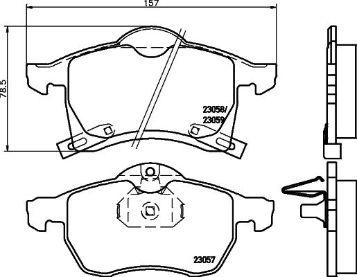 Pagid T1145 - Brake Pad Set, disc brake autospares.lv