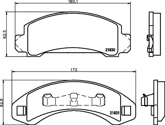 Pagid T1159 - Brake Pad Set, disc brake autospares.lv