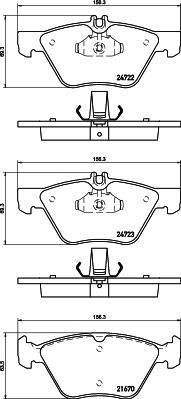 Pagid T1813 - Brake Pad Set, disc brake autospares.lv