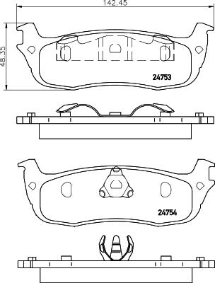 Pagid T1837 - Brake Pad Set, disc brake autospares.lv