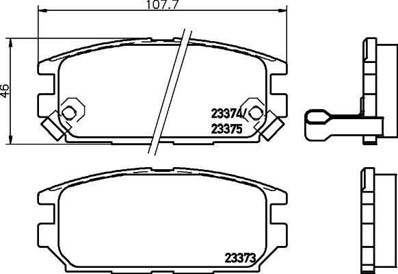 Pagid T1232 - Brake Pad Set, disc brake autospares.lv