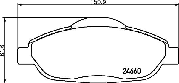 Pagid T1766 - Brake Pad Set, disc brake autospares.lv