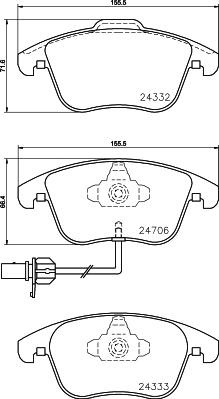 Pagid T1760 - Brake Pad Set, disc brake autospares.lv