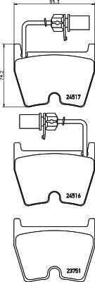 Pagid T1780 - Brake Pad Set, disc brake autospares.lv