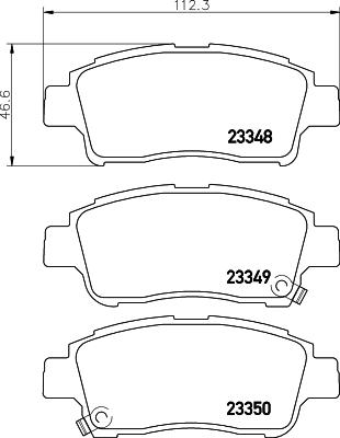 Pagid T3098 - Brake Pad Set, disc brake autospares.lv