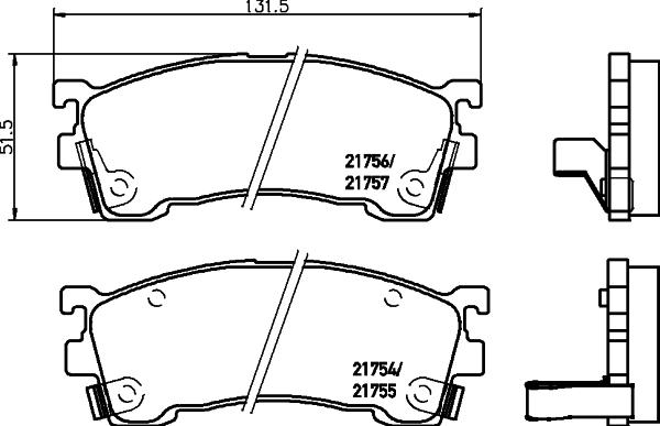 Pagid T3002 - Brake Pad Set, disc brake autospares.lv