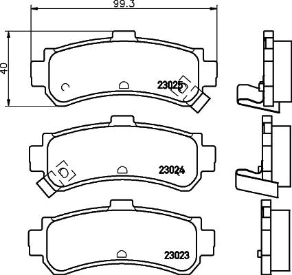 Pagid T3114 - Brake Pad Set, disc brake autospares.lv