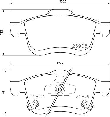 Pagid T2442 - Brake Pad Set, disc brake autospares.lv