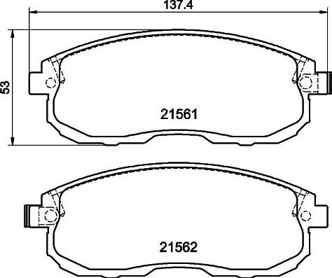 Pagid T2513 - Brake Pad Set, disc brake autospares.lv