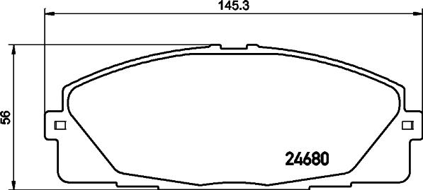 Pagid T2060 - Brake Pad Set, disc brake autospares.lv