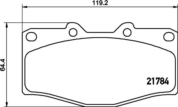 Pagid T2144 - Brake Pad Set, disc brake autospares.lv