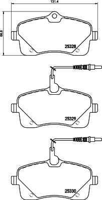 Pagid T2145 - Brake Pad Set, disc brake autospares.lv