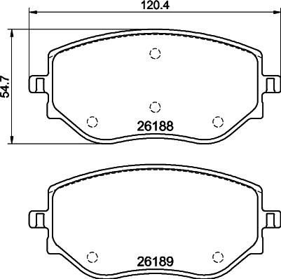 Pagid T2248 - Brake Pad Set, disc brake autospares.lv