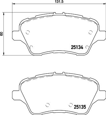 Pagid T2223 - Brake Pad Set, disc brake autospares.lv