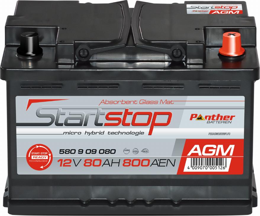 PANTHER SB.580909080n - Starter Battery autospares.lv