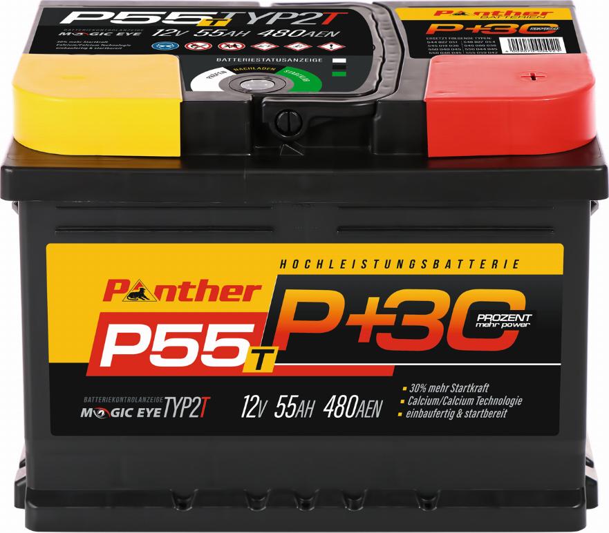 PANTHER SB.P55T - Starter Battery autospares.lv