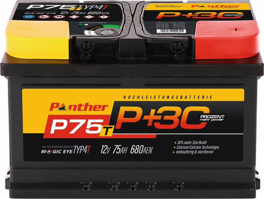 PANTHER SB.P75T - Starter Battery autospares.lv