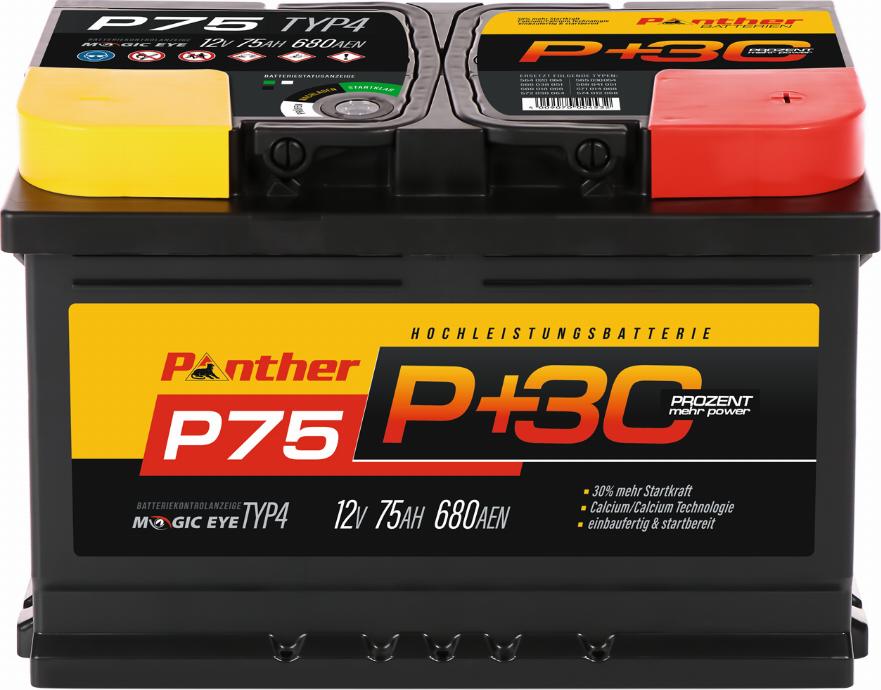 PANTHER SB.P75 - Starter Battery autospares.lv