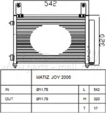 Parts-Mall PXNCC-022 - Condenser, air conditioning autospares.lv