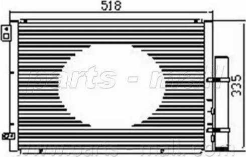 Parts-Mall PXNCF-020 - Condenser, air conditioning autospares.lv