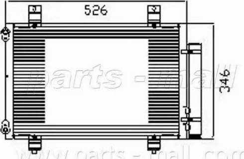 Parts-Mall PXNCM-005 - Condenser, air conditioning autospares.lv