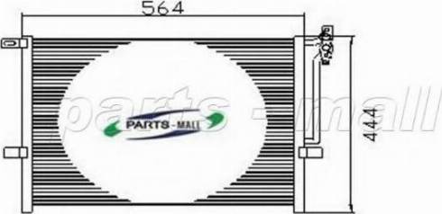 Parts-Mall PXNCV-004 - Condenser, air conditioning autospares.lv