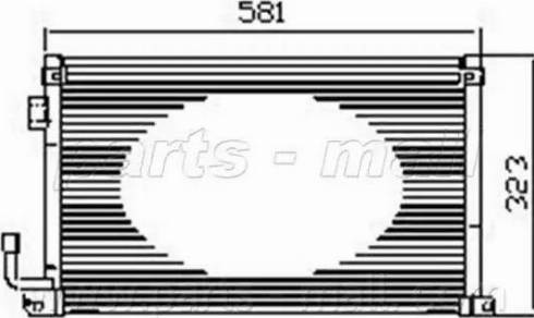 Parts-Mall PXNCX-047L - Condenser, air conditioning autospares.lv