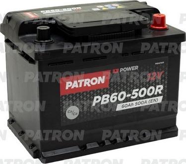 Patron PB60-500R - Starter Battery autospares.lv
