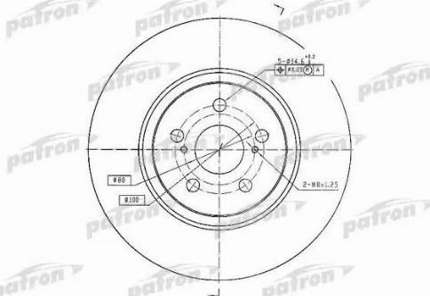 Patron PBD4415 - Brake Disc autospares.lv