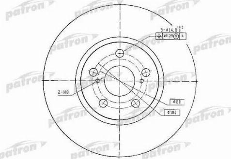 Patron PBD4416 - Brake Disc autospares.lv