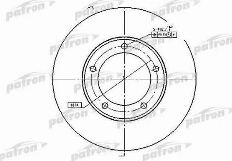 Patron PBD4506 - Brake Disc autospares.lv