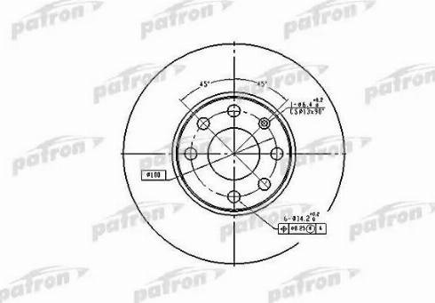 Patron PBD4042 - Brake Disc autospares.lv