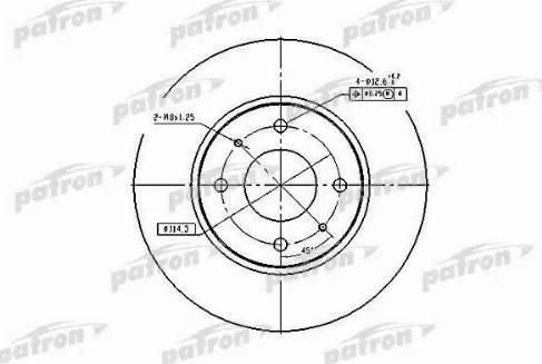 Patron PBD4054 - Brake Disc autospares.lv