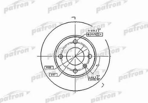 Patron PBD4050 - Brake Disc autospares.lv