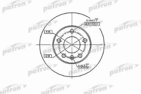 Patron PBD4051 - Brake Disc autospares.lv