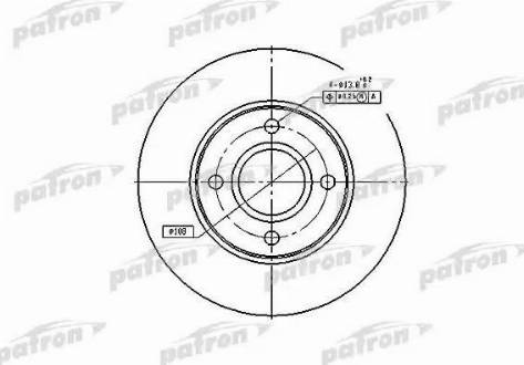 Patron PBD4036 - Brake Disc autospares.lv