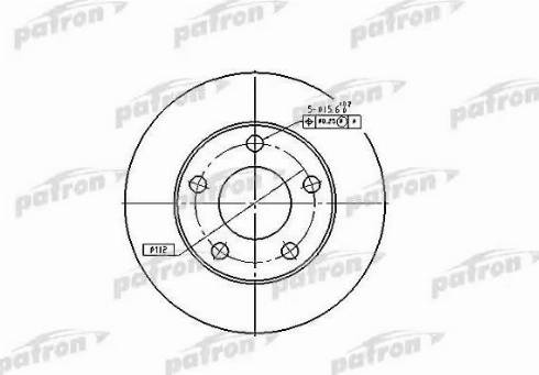 Patron PBD4026 - Brake Disc autospares.lv