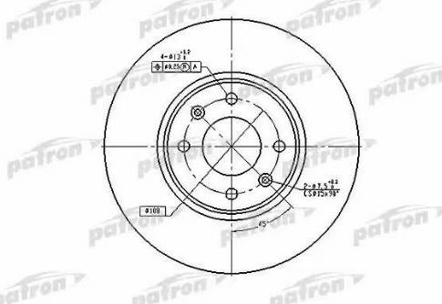 Patron PBD4141 - Brake Disc autospares.lv