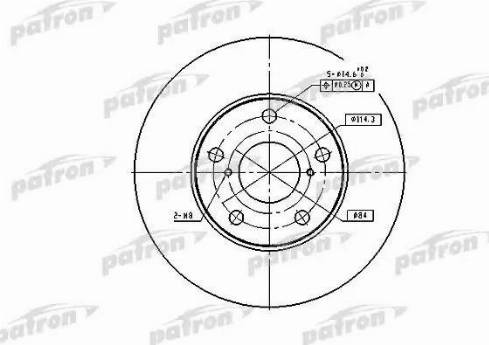 Patron PBD4161 - Brake Disc autospares.lv