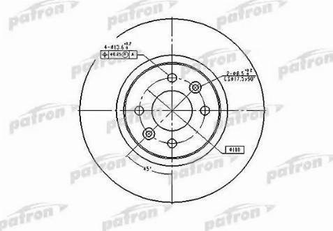 Patron PBD4110 - Brake Disc autospares.lv