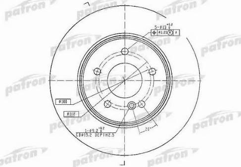 Patron PBD4134 - Brake Disc autospares.lv