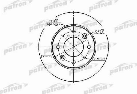 Patron PBD4171 - Brake Disc autospares.lv