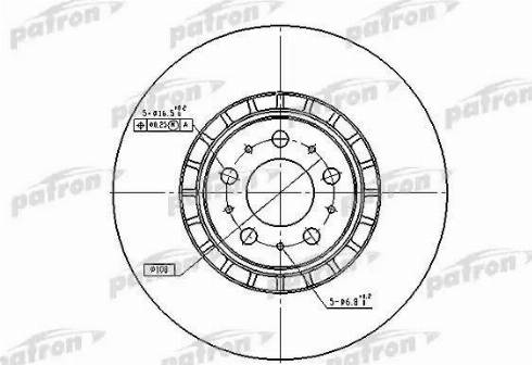 Patron PBD4340 - Brake Disc autospares.lv