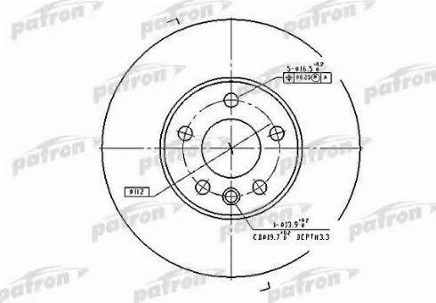 Patron PBD4323 - Brake Disc autospares.lv