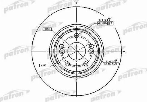 Patron PBD4259 - Brake Disc autospares.lv