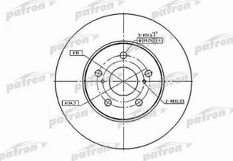 Patron PBD4204 - Brake Disc autospares.lv