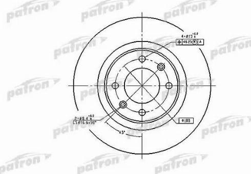 Patron PBD4215 - Brake Disc autospares.lv